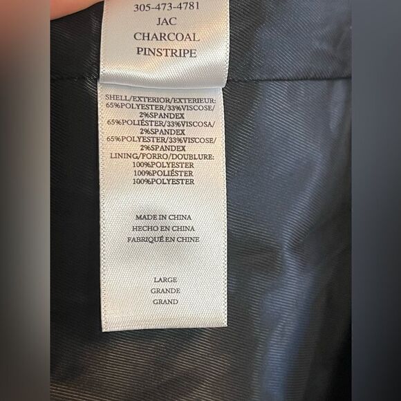 Rails Jac Blazer in black with charcoal pinstripe. L. NWT - Picture 8 of 10